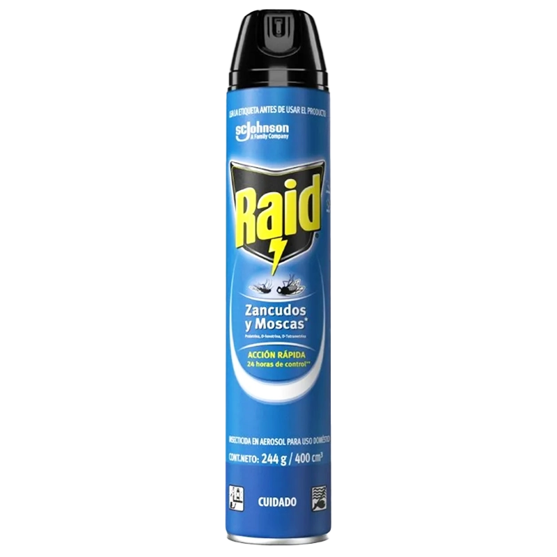 INSECTICIDA RAID ZANCUDOS Y MOSCAS X 400 ML